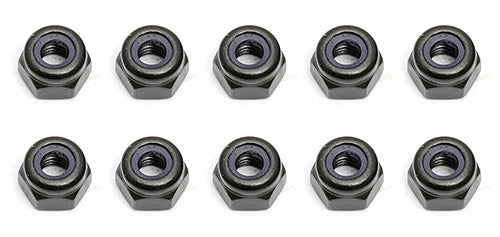 Locknuts, M3, black steel