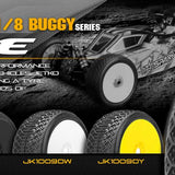 JETKO J-ONE 1/8 Buggy Pre-Glued Tires (pair)