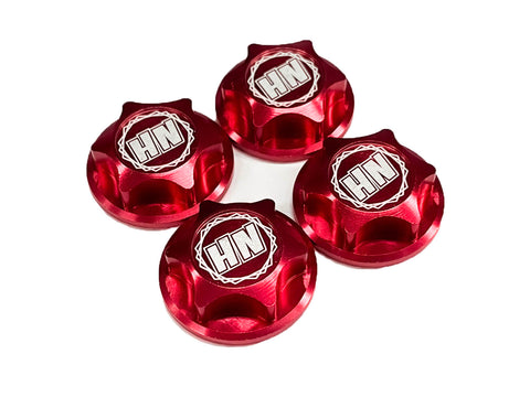 Hong Nor Covered Serrated Wheel Nuts (P1.25) Red (#449-R)