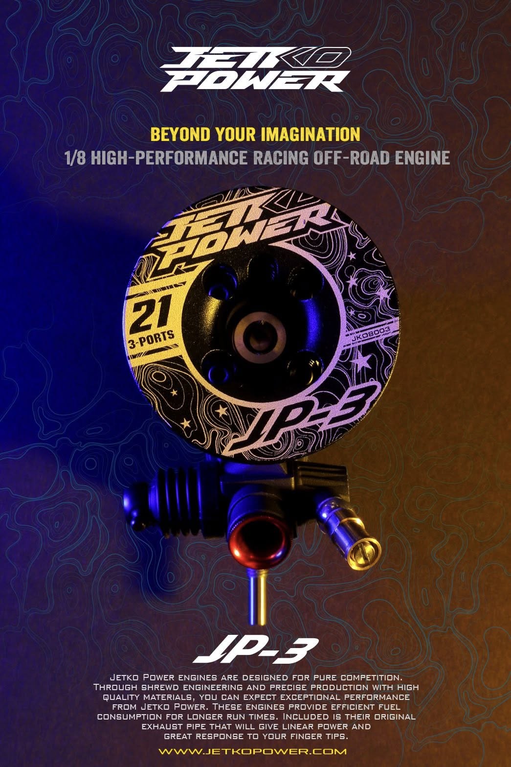 JETKO JP-3 .21 Off Road Buggy Engine