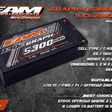 Team EAM 5300 130C Graphene 2S Shorty Lipo Battery