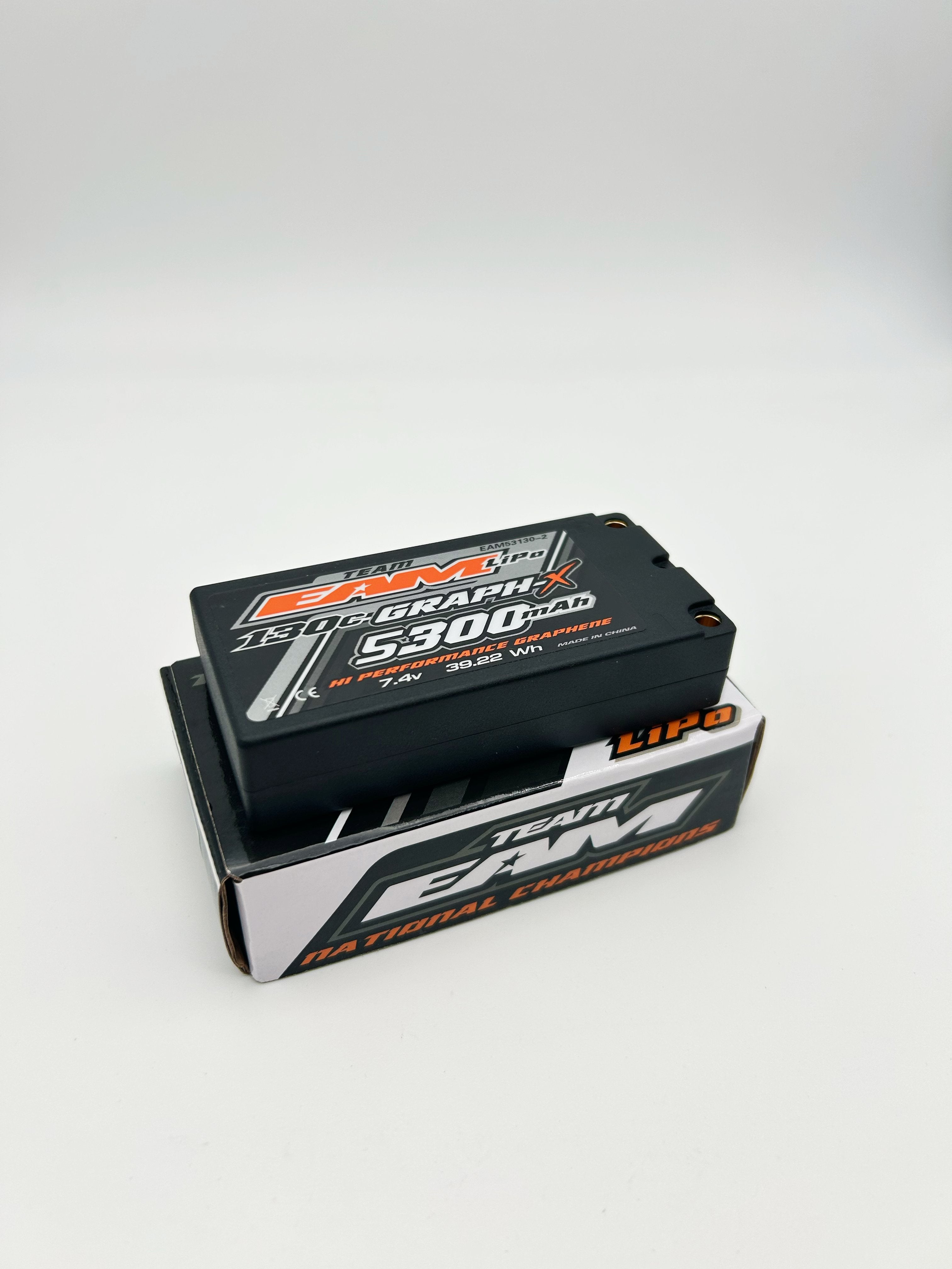 Team EAM 5300 130C Graphene 2S Shorty Lipo Battery