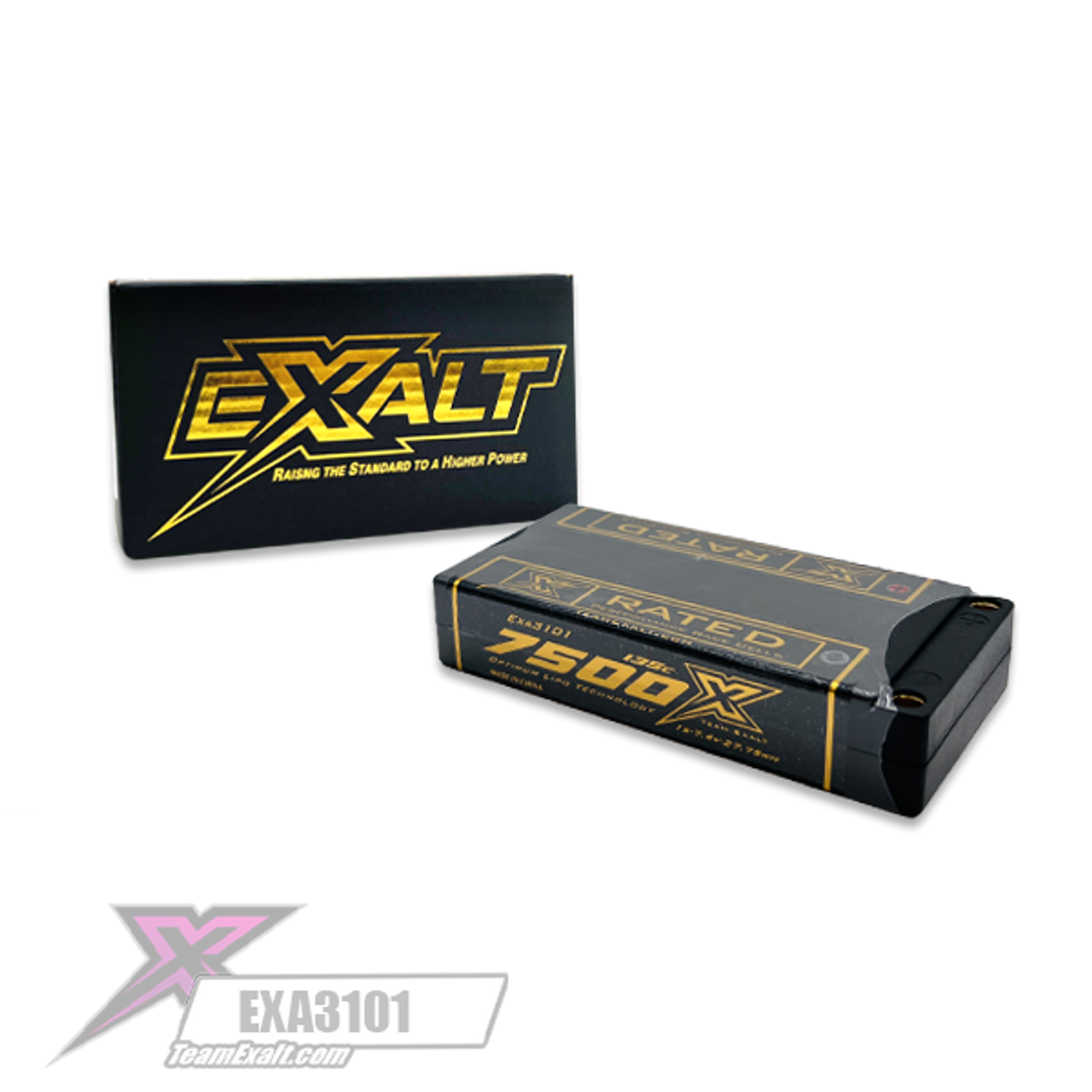 Exalt X-Rated 1S 135C Hardcase LiPo Battery (3.7V/7500mAh)