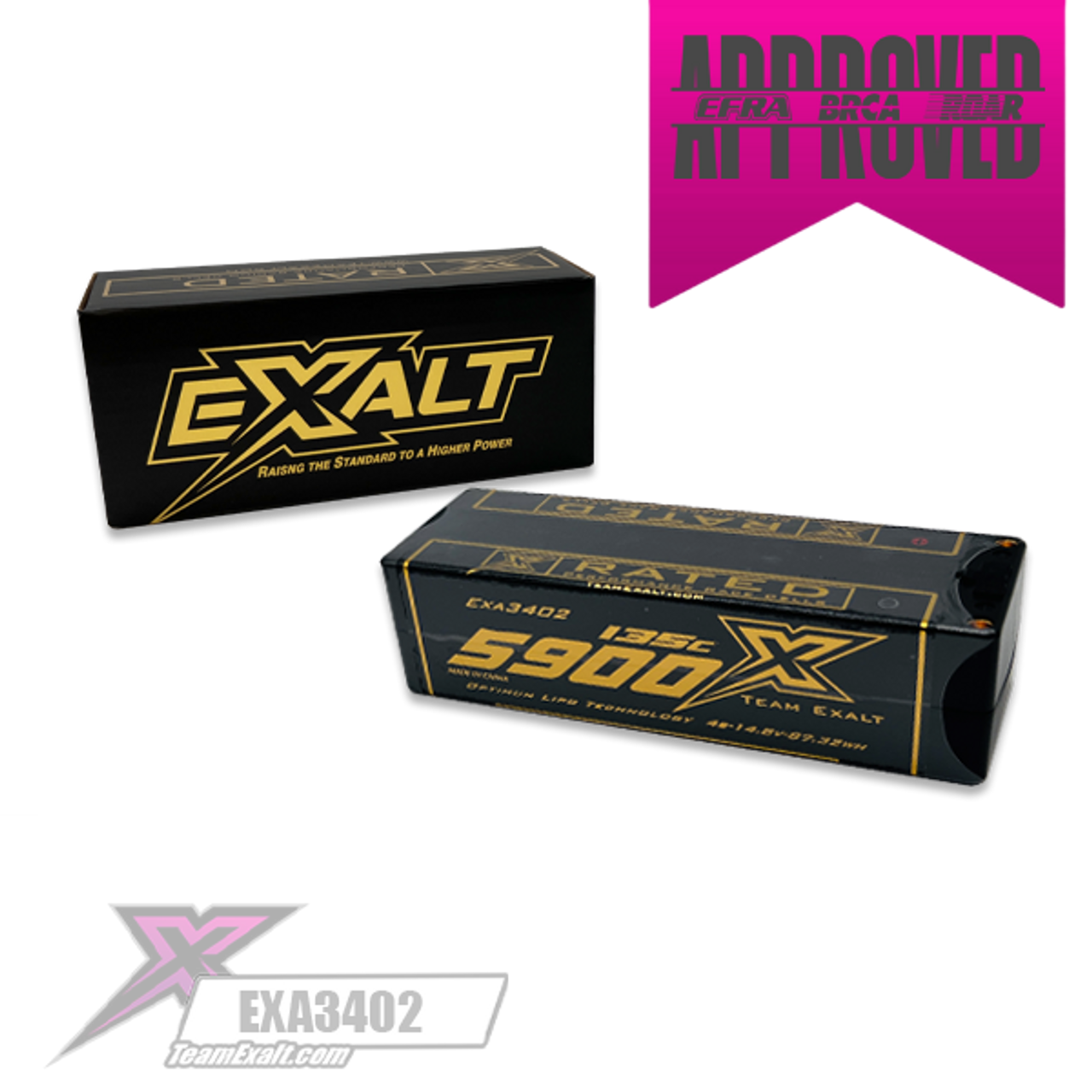 Exalt X-Rated 4S 135C LCG Stick Hardcase Lipo Battery (14.8V/5900mAh)