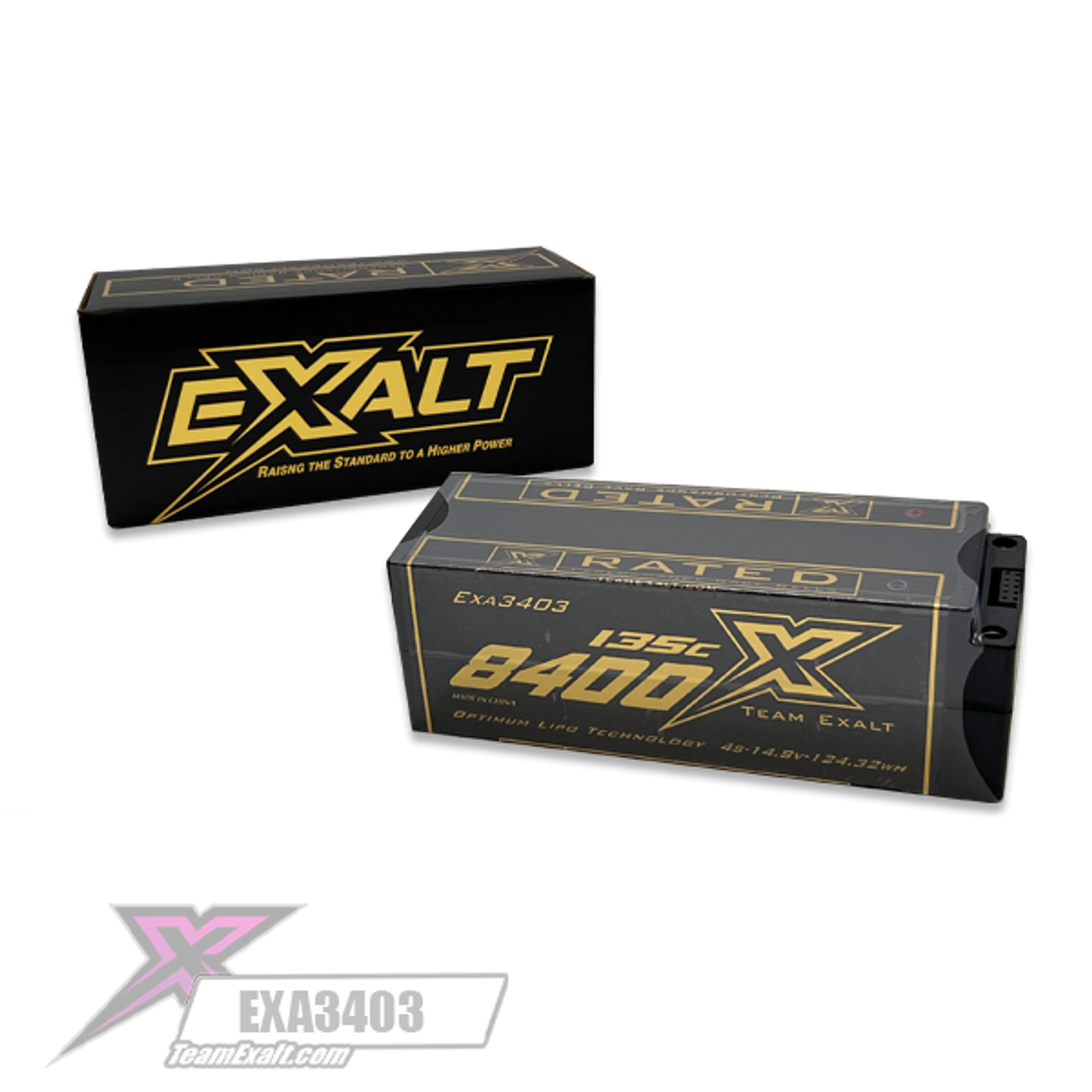 Exalt X-Rated 4S 135C Stick Hardcase Lipo Battery (14.8V/8400mAh)