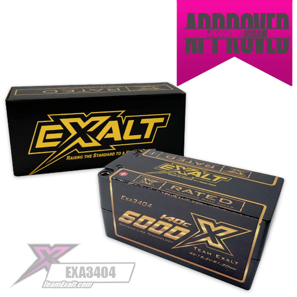 Exalt X-Rated 4S 140C Hardcase Shorty HV- Lipo Battery (15.2V/6000mAh)w/5mm Bullet Connectors (EXA3404)