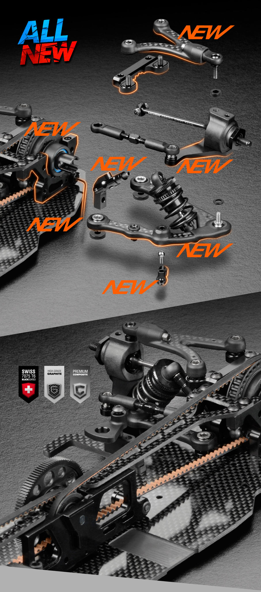 Xray X4'24 - 1/10 Luxury Electric Touring Car - Graphite Edition
