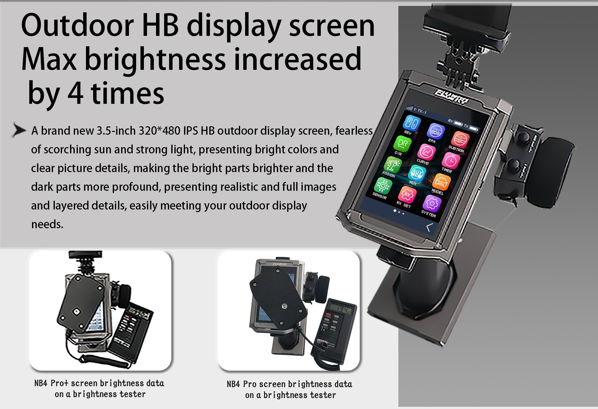 Flysky NB4 PRO+ 2.4G Touch Screen Radio Transmitter