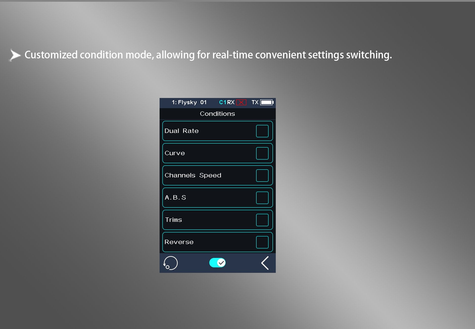 Flysky NB4 PRO+ 2.4G Touch Screen Radio Transmitter
