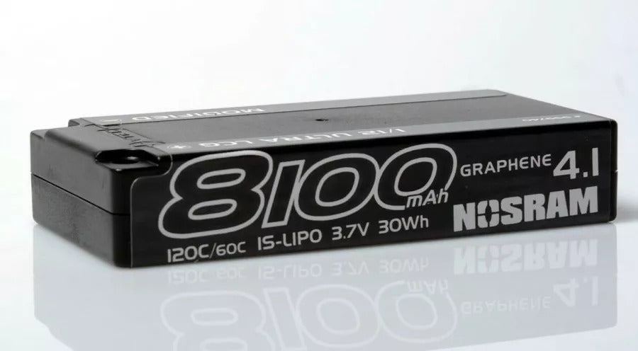 NOSRAM 1/12TH ULTRA LCG GRAPHENE-4.1 8100MAH 120C - HARD CASE 3.7V LIPO BATTERY