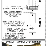 Exotek Tire Sander Arbor Set (14mm, 12mm, 10mm hex)