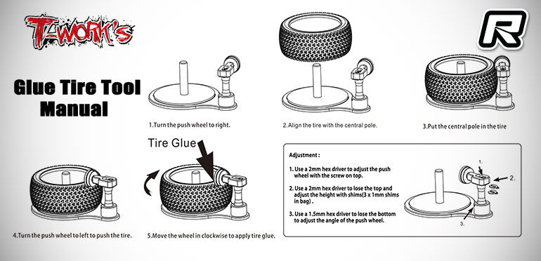 T-Works 1:8 Offroad Tyre Gluing Tool