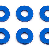 TEAM ASSOCIATED BULKHEAD WASHERS, 7.8X1.0 MM, BLUE ALUMINUM