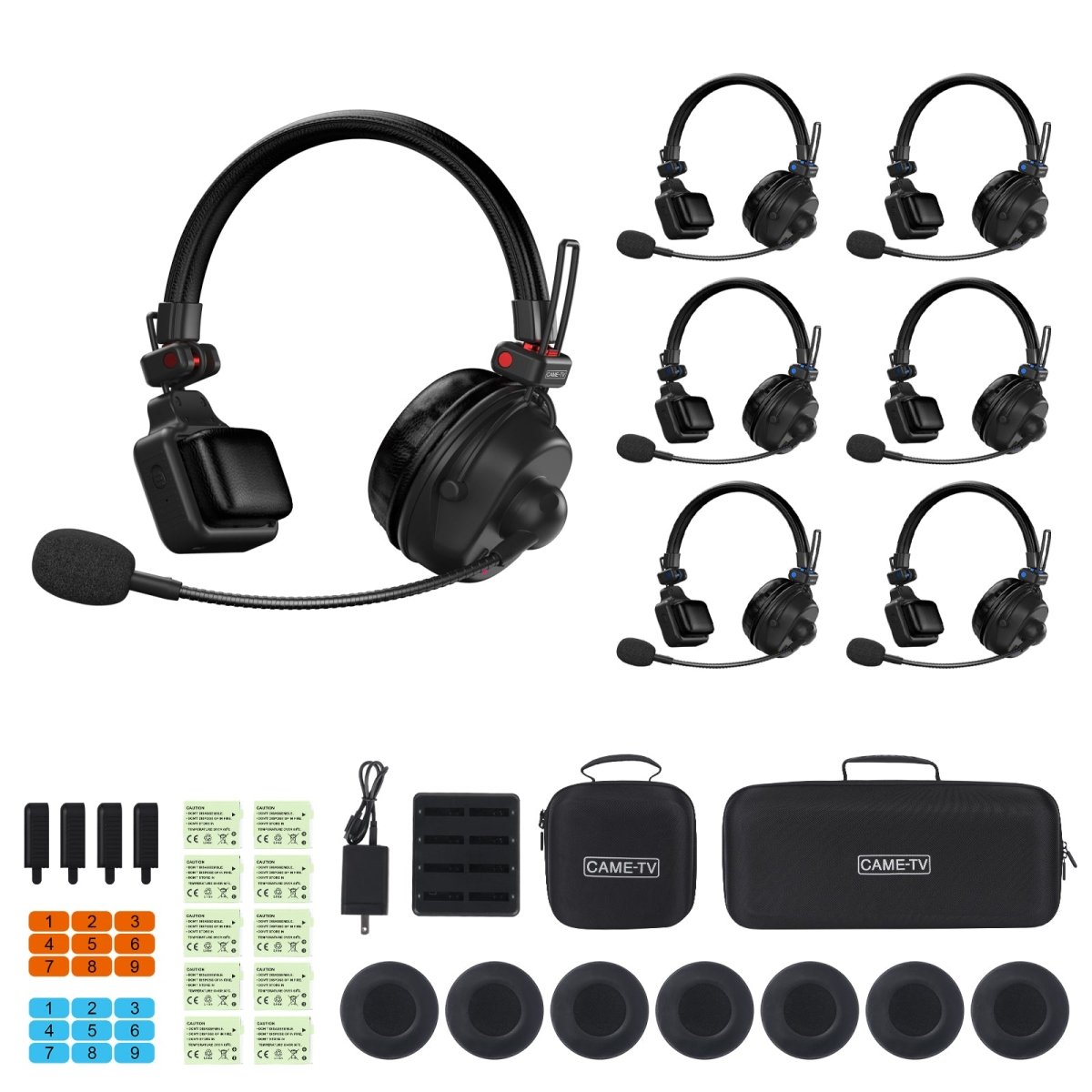 CAME-TV WAERO Pro Full Duplex Dual Antenna 1.9G Lightweight Wireless Intercom Headset - 2 Pack