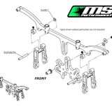Mugen MRX6X Rear Body Mount Set (MH6010)