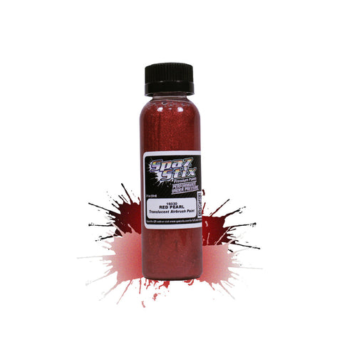 SPAZ STIX - RED PEARL AIRBRUSH READY PAINT, 2OZ BOTTLE
