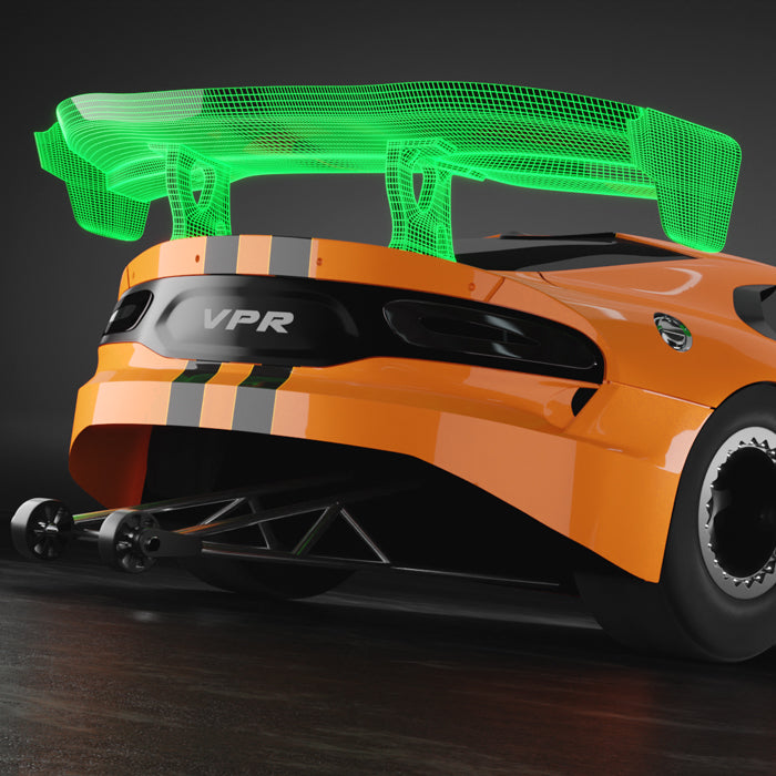 GT huge racing clear wing set for VPR drag body shell