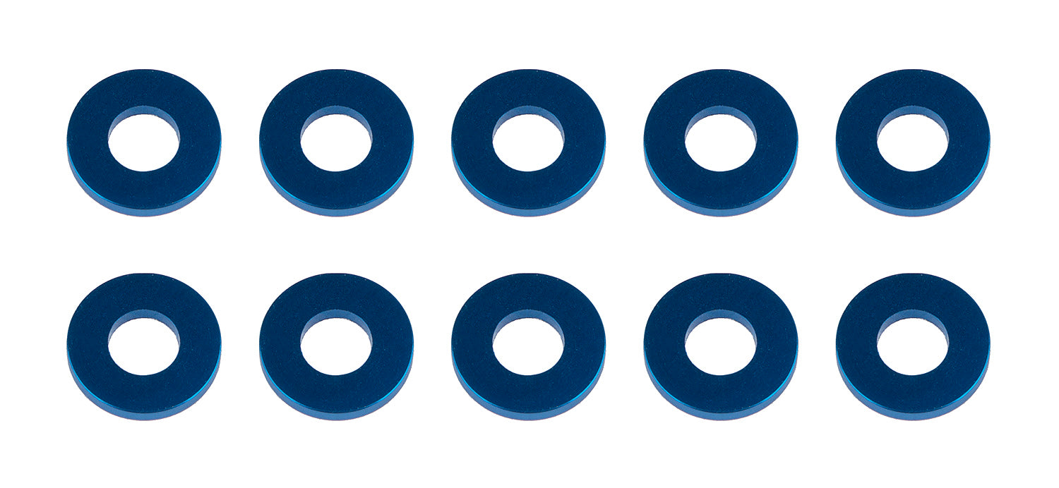 Team Associated Washers, 7.8x3.5x1.0mm, blue aluminum (ASS31388)