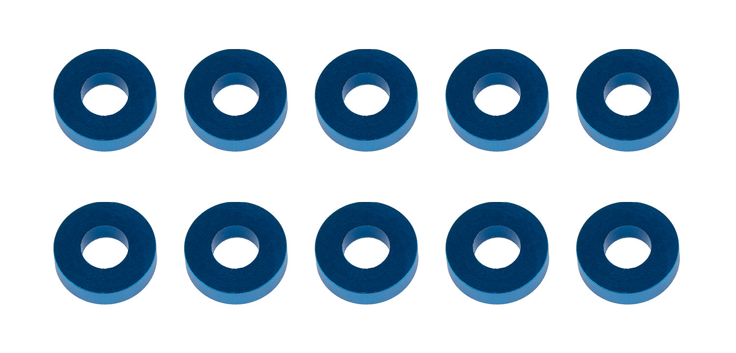 Team Associated Washers, 7.8x3.5x2.0mm, blue aluminum (ASS31389)