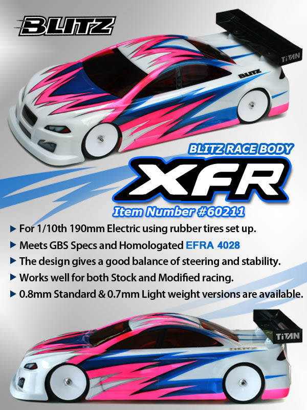 Blitz XFR 0.7mm 190mm Touring Car Body Shell