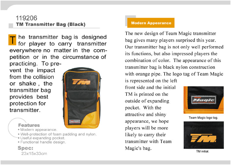 Team Magic Transmitter Bag TM119206