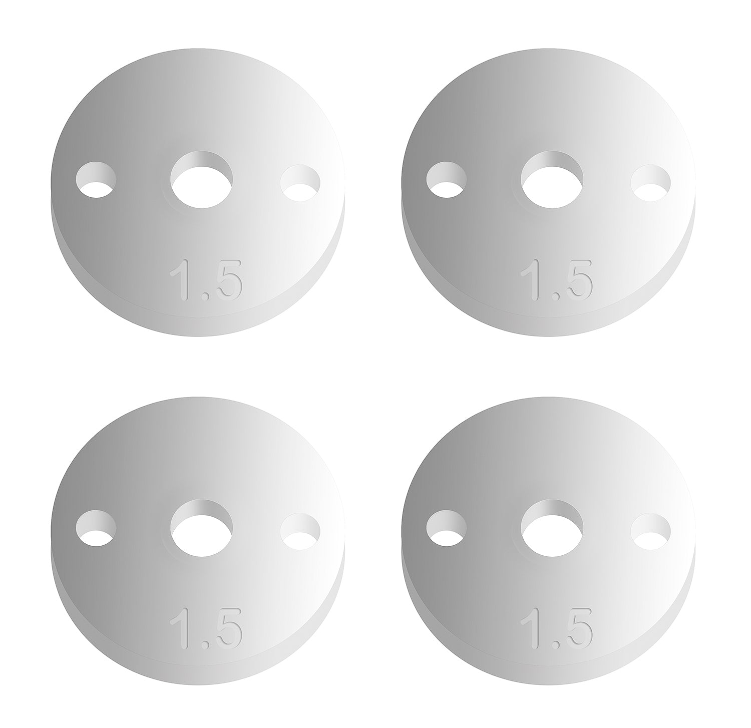 FT 12mm Shock Pistons V2, 2x1.5 mm, flat (ASS91625)