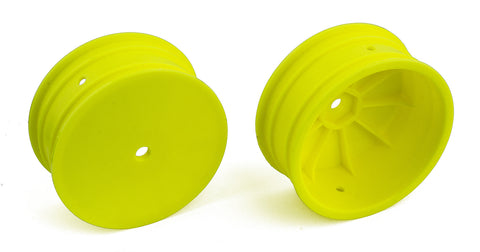 ASSOCIATED 4WD FRONT WHEELS, 2.2 IN, 12 MM HEX, YELLOW FOR ,B64, (ASS92096) - Speedy RC