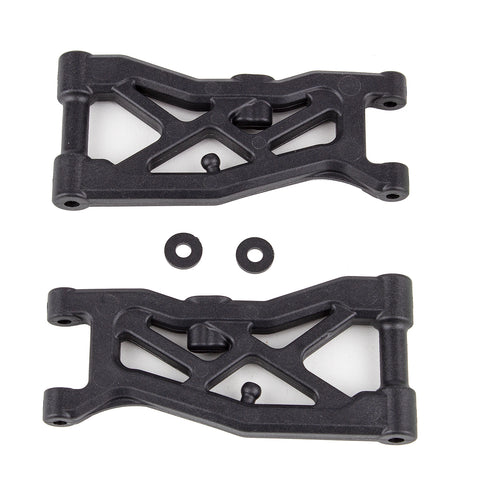 RC10B74.2 FT Front Suspension Arms, gull wing, carbon (ASS92328)