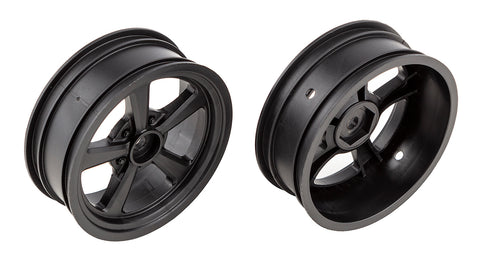DR10 Drag Front Wheels, black ASS71079 - Speedy RC