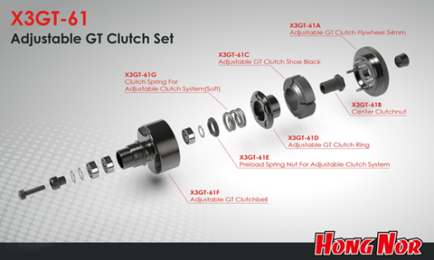 X3GT-61 Adjustable GT Clutch Set - Speedy RC