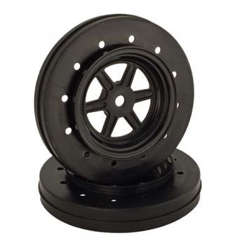 DE Racing Front Gambler No-Prep Drag Racing Wheels (black) DER-GDF-AB