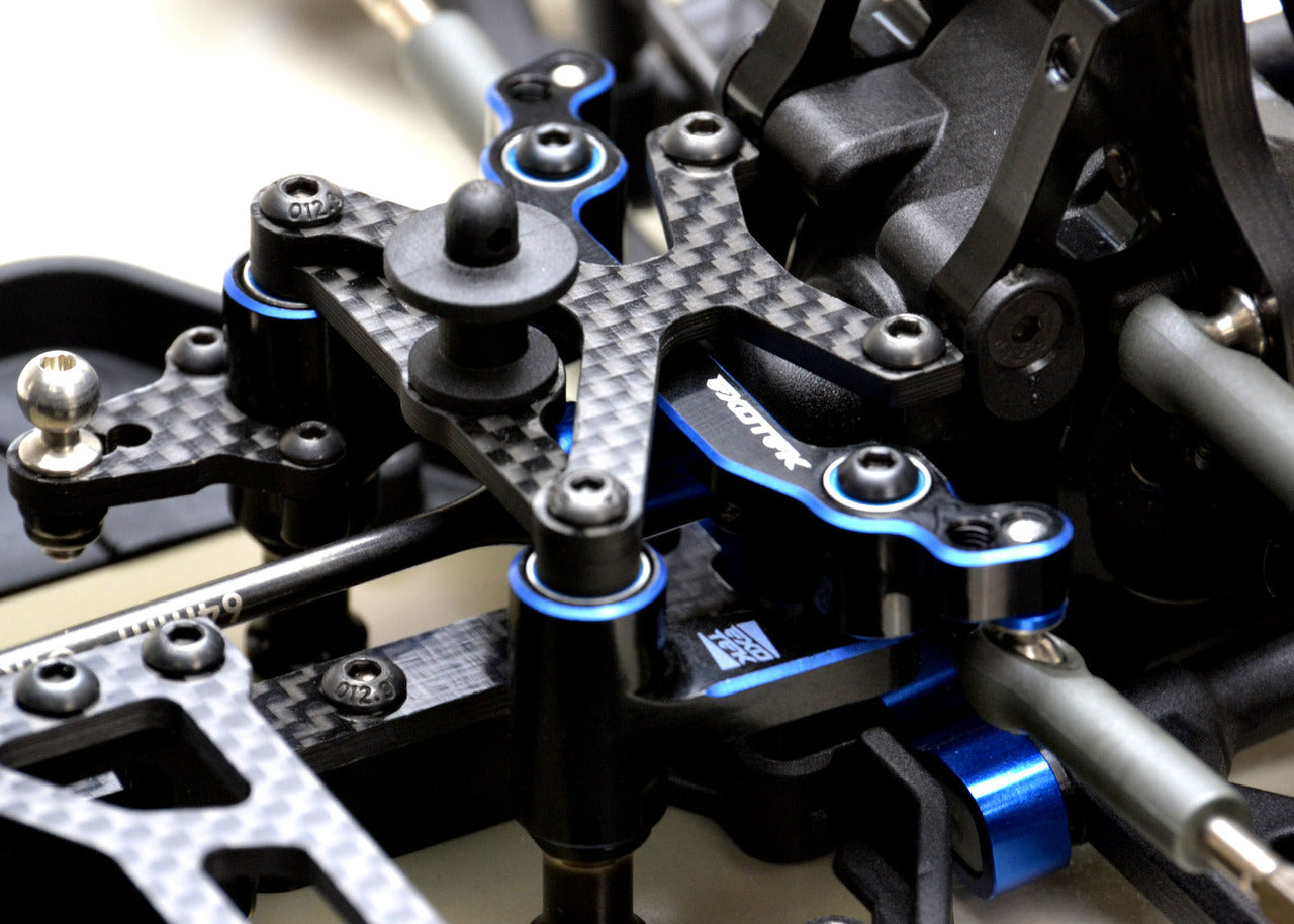 EXOTEK 1935 - B74 +4 HD STEERING RACK, 7075 2 COLOR ANODIZED