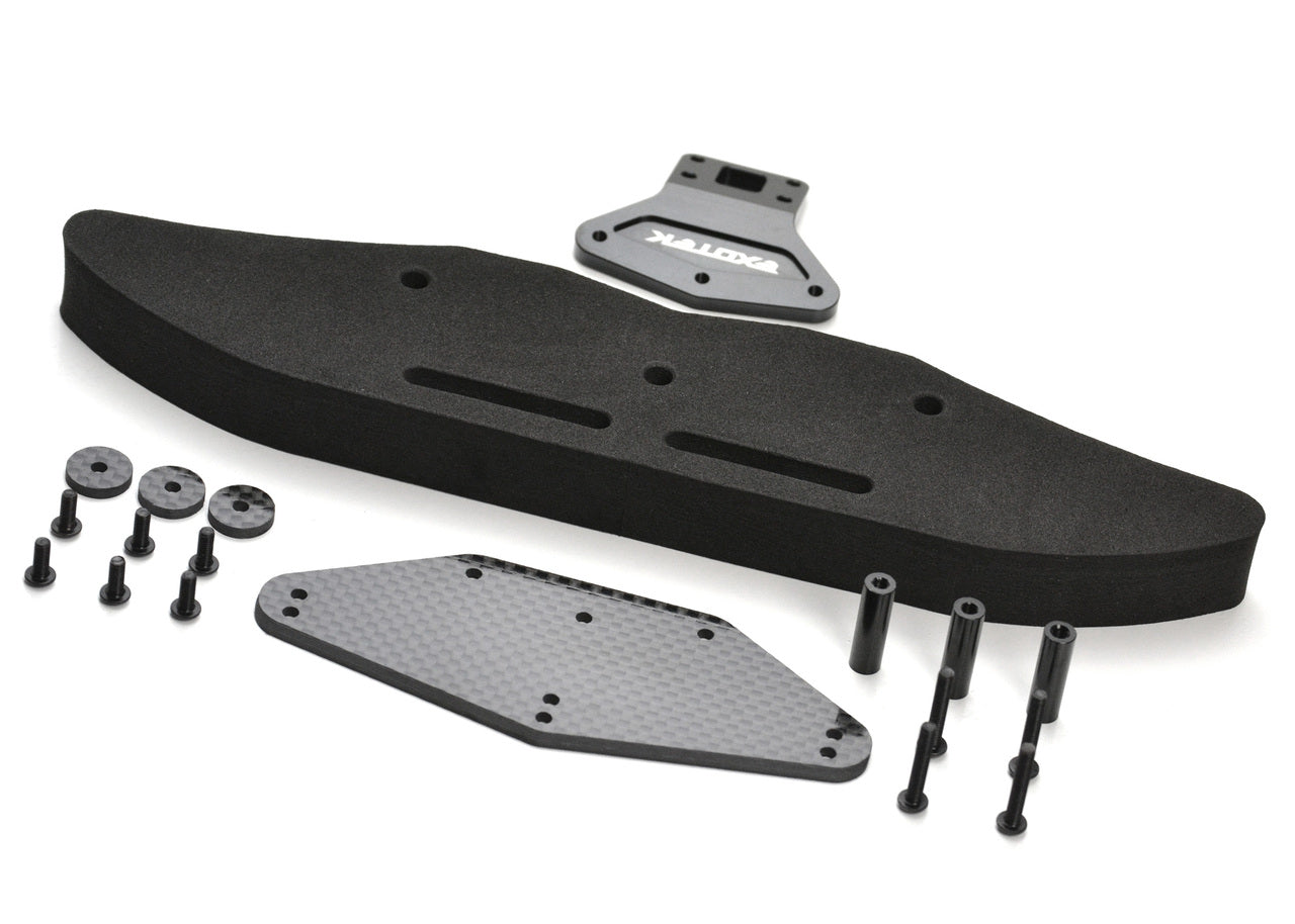 EXOTEK 2003 - B6 DRAG FRONT BUMPER SET, ALLOY, CF AND FOAM