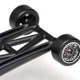 EXOTEK 2027 - 22S DRAG WHEELIE WHEELS, 1 PAIR- MACHINED ALLOY AND DELRIN - Speedy RC