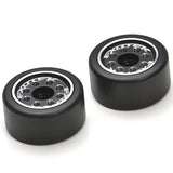EXOTEK 2027 - 22S DRAG WHEELIE WHEELS, 1 PAIR- MACHINED ALLOY AND DELRIN - Speedy RC
