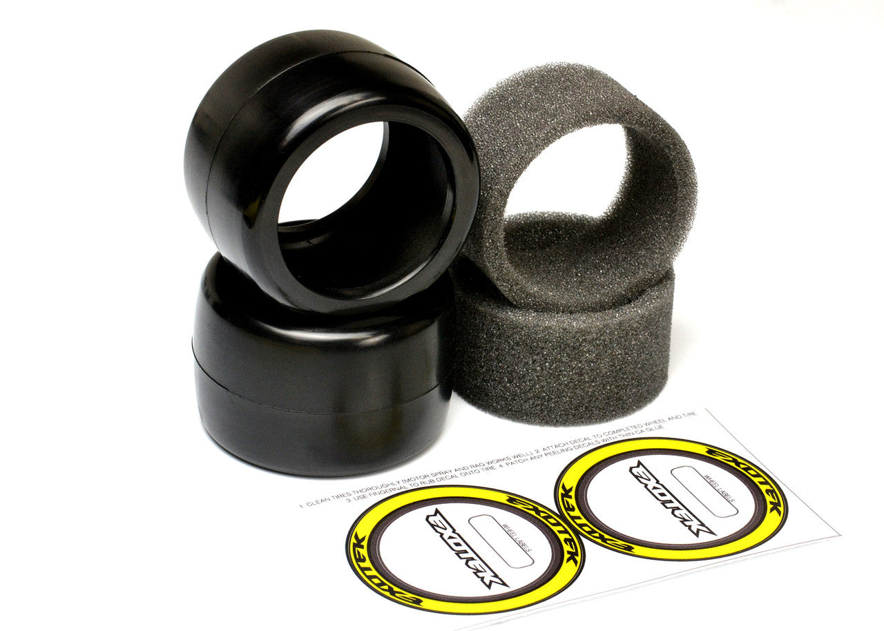 Exotek F1 1/10 Rubber Tires V2 - Rear 36x (Yellow-Medium) (2pc)