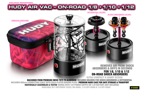 HUDY Air Vac - Vacuum Pump - On-Road 1/8, 1/10, 1/12 HD104002 - Speedy RC