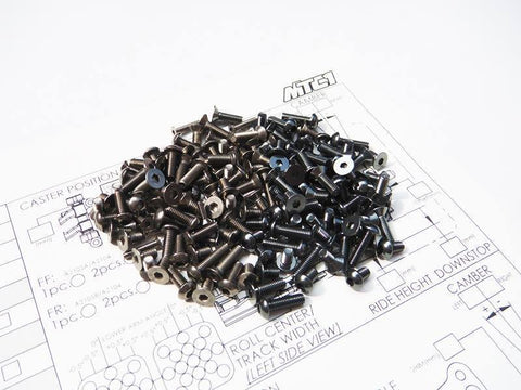 Hiro Seiko 48183 - Mugen MTC-1 Titanitum & Aluminium Hex Socket Screw Set S-black - Speedy RC