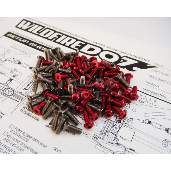 Hiro Seiko VBC Wildfire D07 Titanium & Alloy Screw Set (Red) 69932