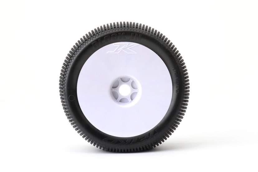 JETKO BLOCK IN 1/8 Truggy Pre-Glued Tires (PAIR)