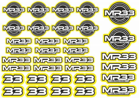 MR33 Decal Sheet -Yellow MR33-DS-Y - Speedy RC