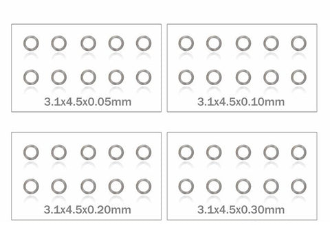 MR33 Shim Washer Set 3mm 0.05 / 0.1 / 0.2 / 0.3mm (10ea) MR33-SH-3 - Speedy RC