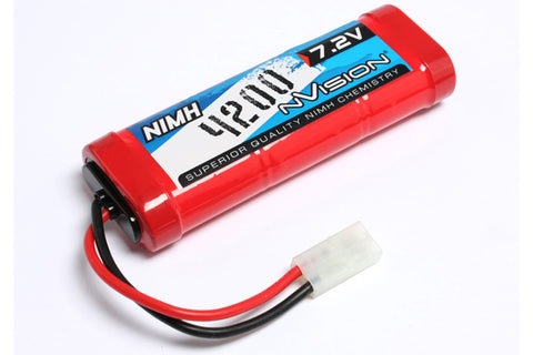 nVision NiMH 4200 7,2V Stick w/Tamiya Plug 14 AWG NVO1002 - Speedy RC