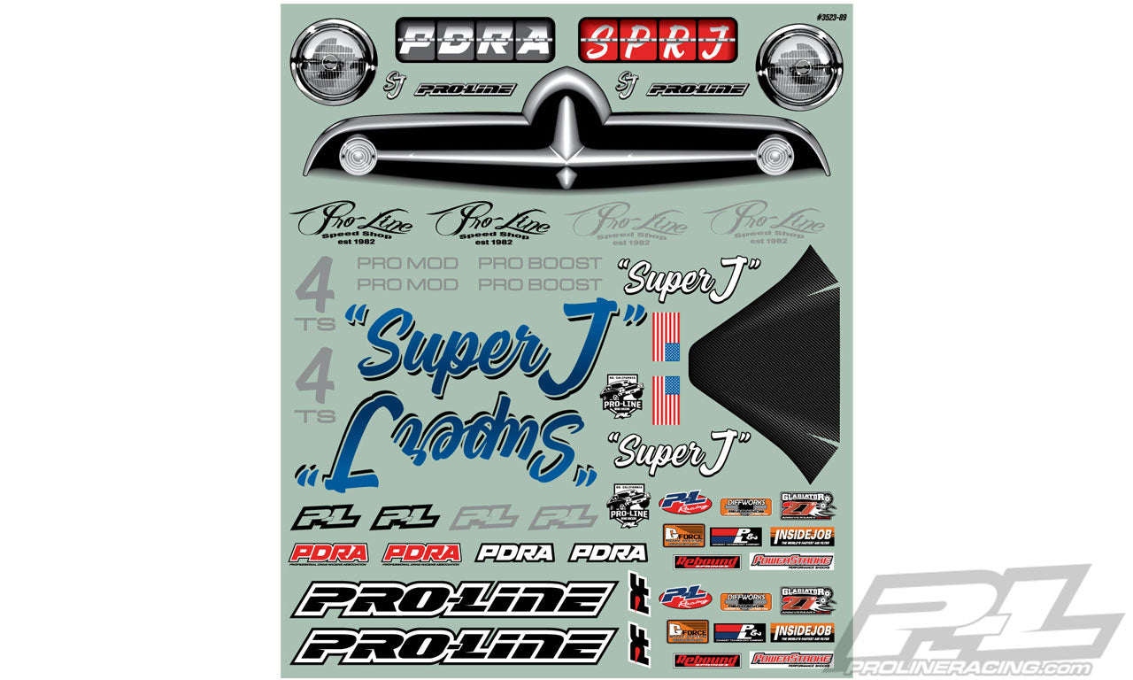 PROLINE SUPER J PRO-MOD CLEAR BODY FOR SLASH 2WD DRAG CAR - PR3523-00