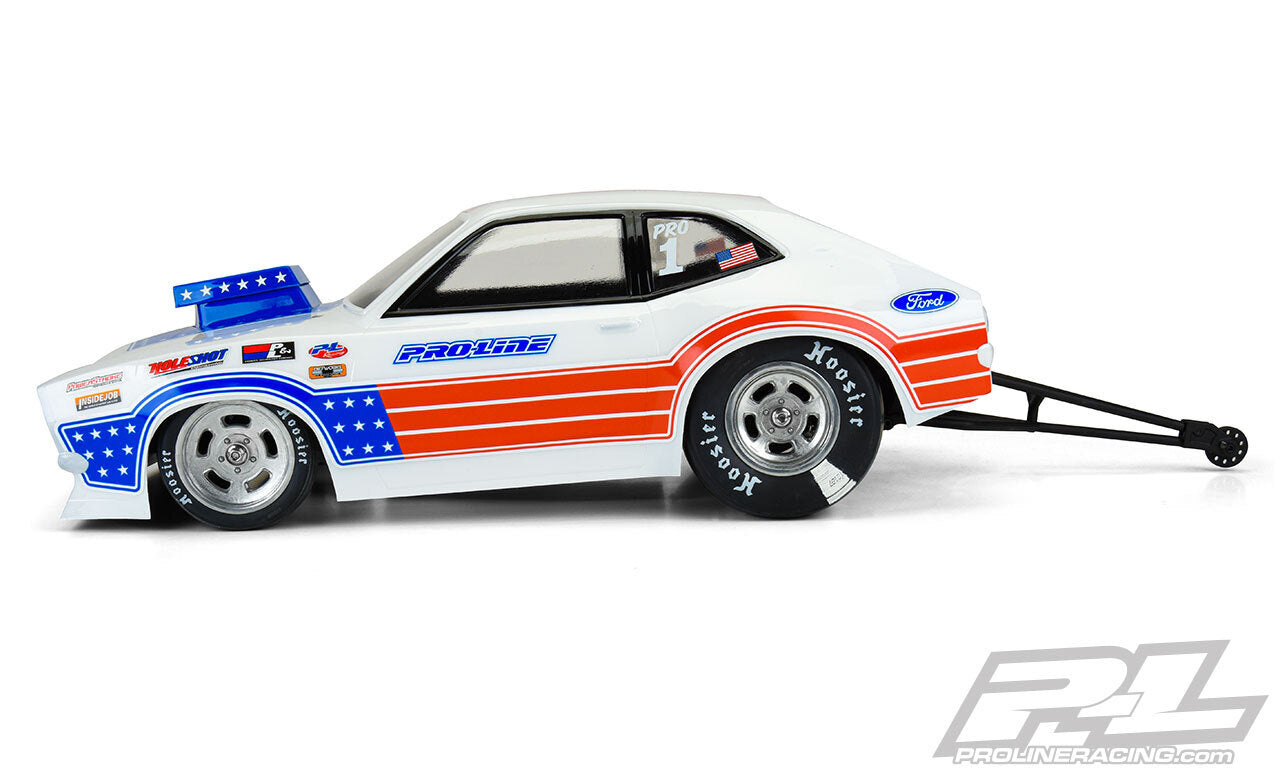 PROLINE 1972 Ford Pinto Clear Body for No Prep Drag Car, Bandit, AE SR10 & other 11.25 Wheelbase Drag Car - PR3572-00