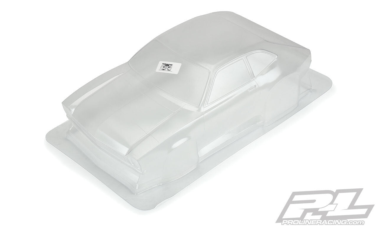 PROLINE 1972 Ford Pinto Clear Body for No Prep Drag Car, Bandit, AE SR10 & other 11.25 Wheelbase Drag Car - PR3572-00