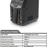 SKY RC T200 AC/DC 12A Dual output Charger Multi Chemistry Balance SK-100155 - Speedy RC