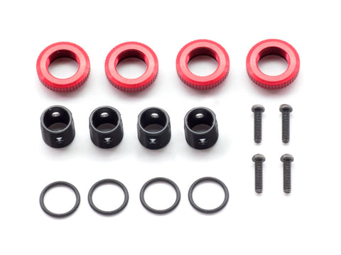 Aluminum body height adjuster (Red / 4 pieces included) - Speedy RC