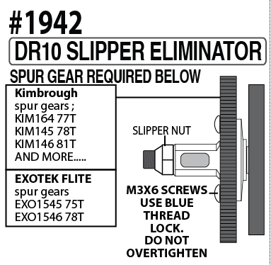 DR10 DR10M, SLIPPER ELIMINATOR PRO SPUR MOUNT