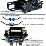 B6 ALLOY DRAG GEAR BOX SET, with motor plate and sway bar mounts - Speedy RC